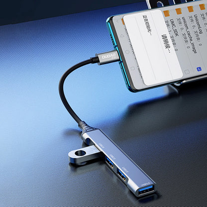 Hub USB-C Dudao A16T, 3 x USB-A - 1 x USB-A 3.0, nero 