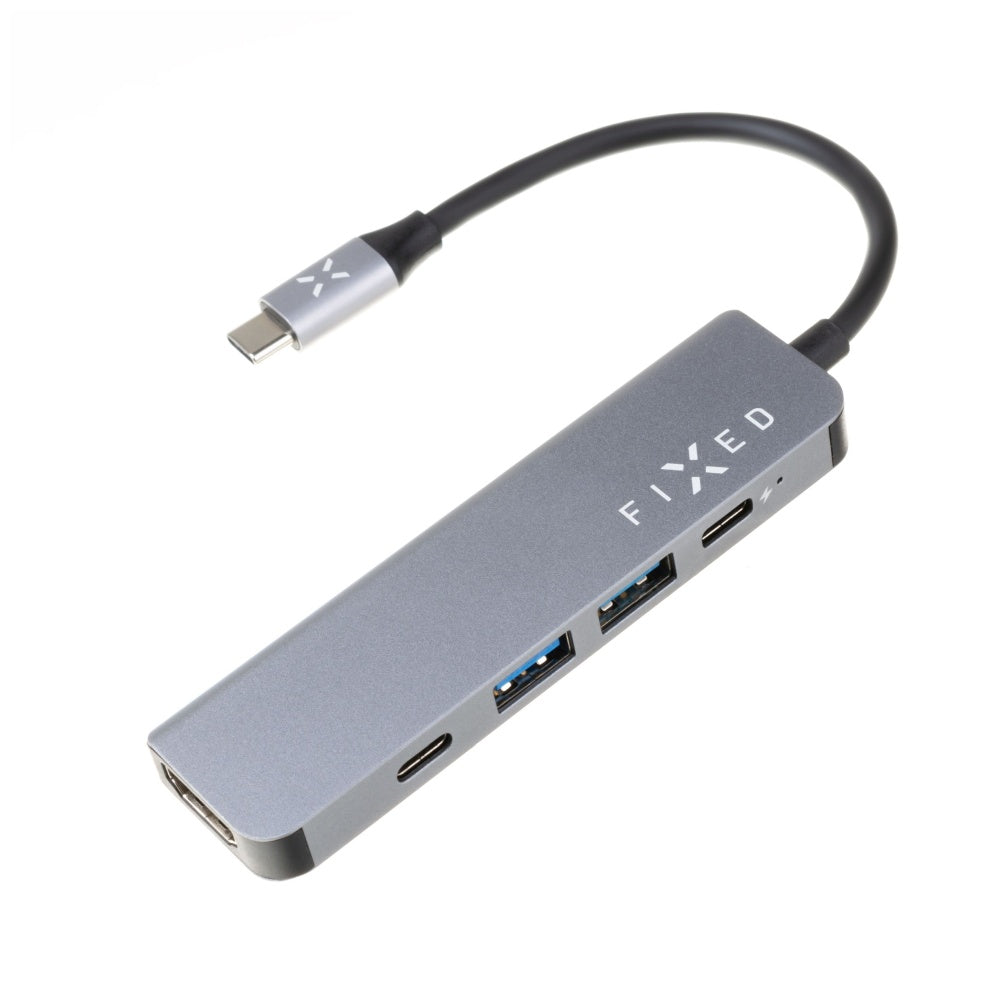 Hub USB-C Fixed, 4in1, Grigio
