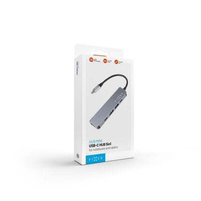 Hub USB-C Fixed, 4in1, Grigio