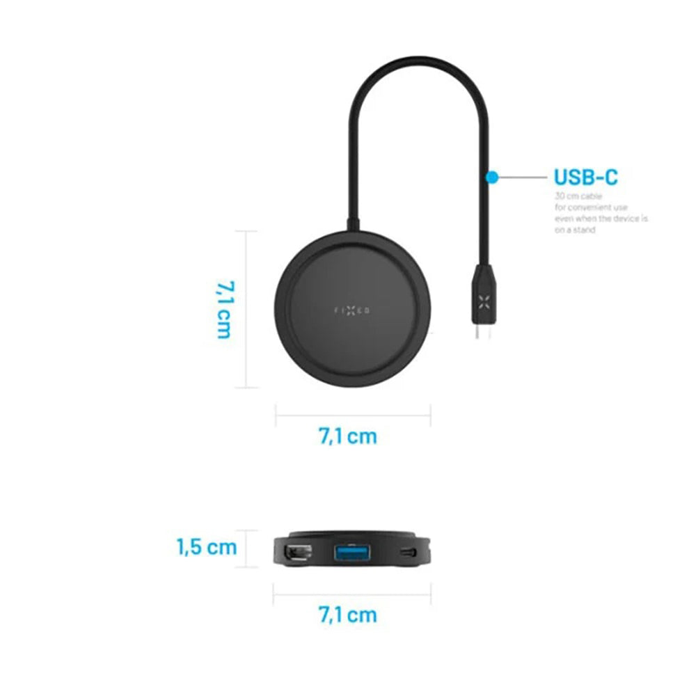 Hub USB-C Fixed MagHub, 7in1, Nero