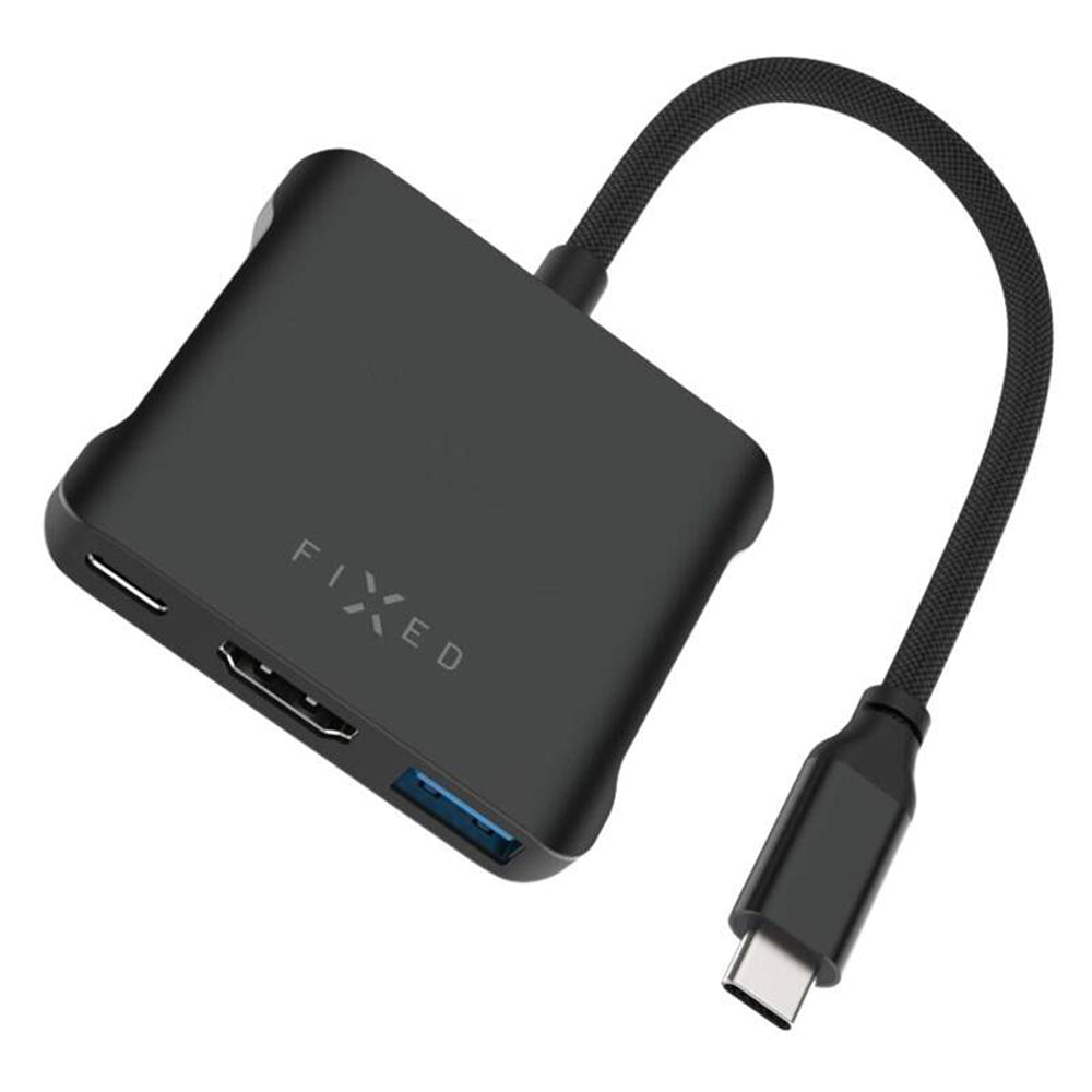 Hub USB-C Fixed Quadri, 5in1, Nero