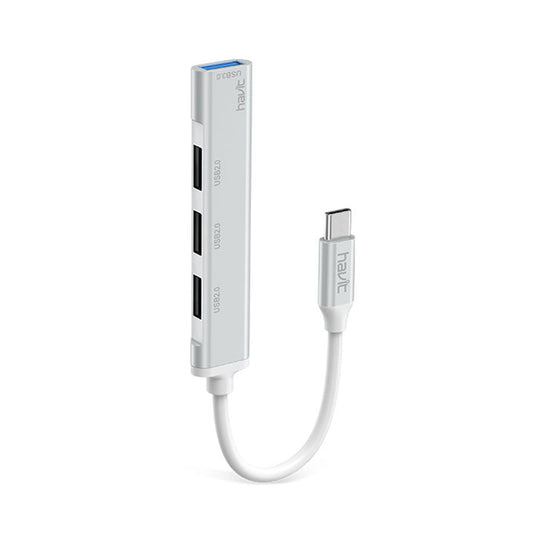 Hub USB-C HAVIT HB41, 4in1, Argento
