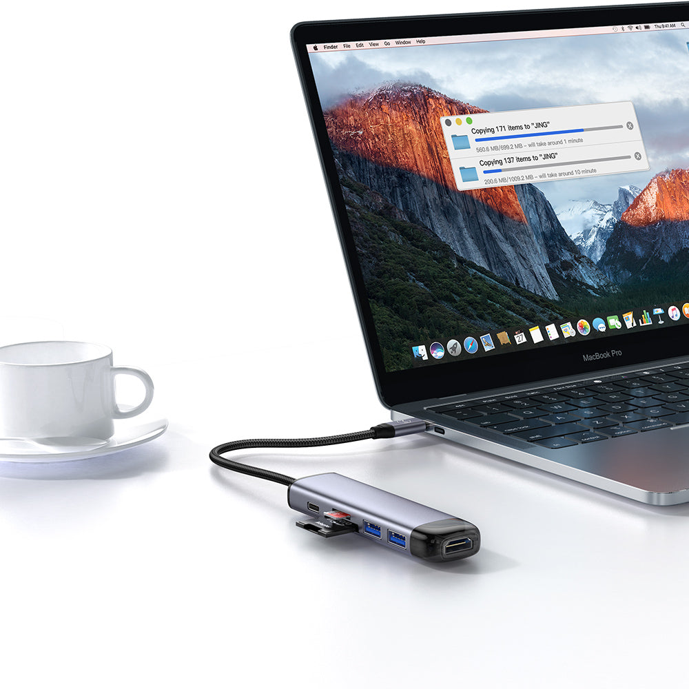 Hub USB-C McDodo HU-7740, 6in1, Grigio