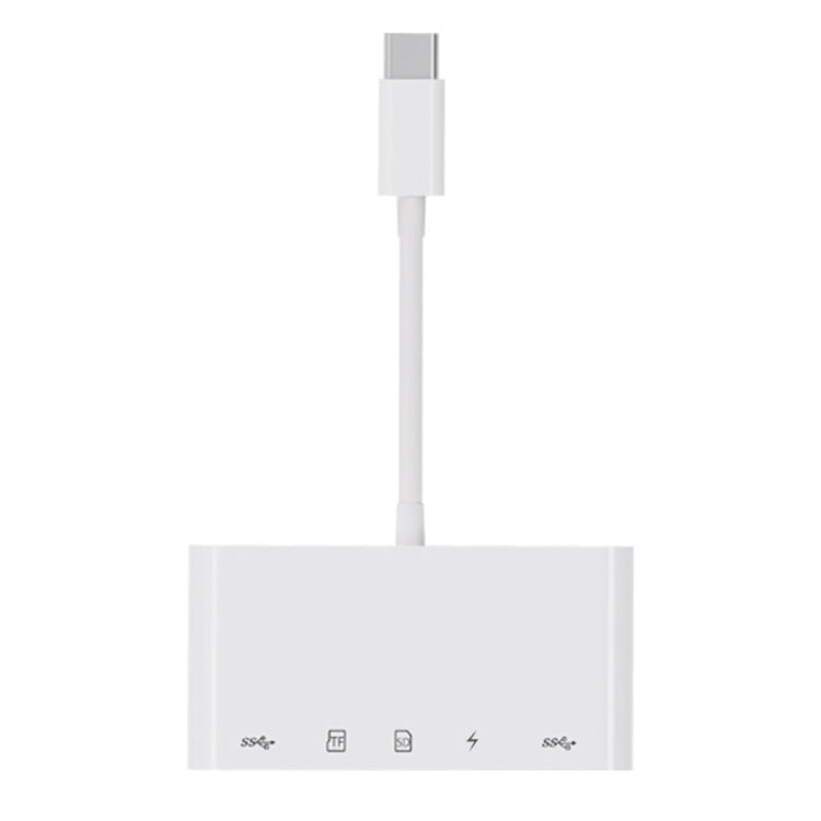 Hub USB-C OEM NK-1032TC, 2 x USB-A - 1 x USB-C - 1 x SD - 1 x microSD, bianco 