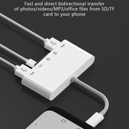 Hub USB-C OEM NK-1032TC, 2 x USB-A - 1 x USB-C - 1 x SD - 1 x microSD, bianco 