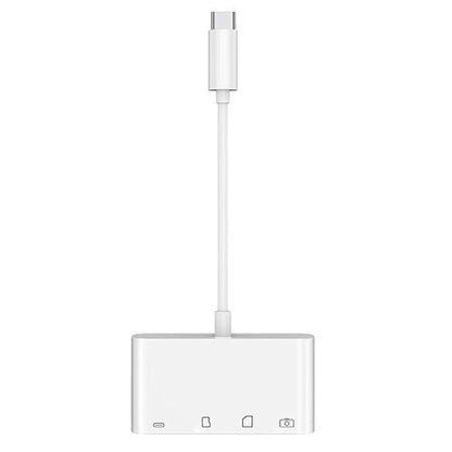 Hub USB-C OEM NK108LTC, 1 x USB-A - 1 x USB-C - 1 x SD - 1 x microSD, bianco 