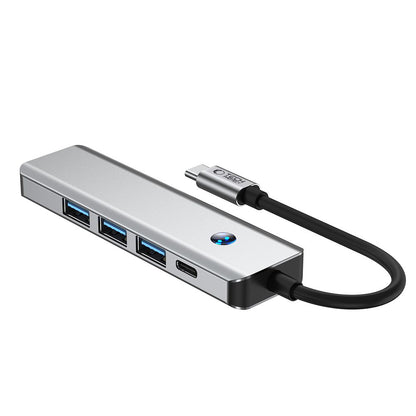 Tech-Protect HB01 USB-C Hub, 1 x USB-A 3.0 - 2 x USB-A - 1 x USB-C - 1 x HDMI, Gray