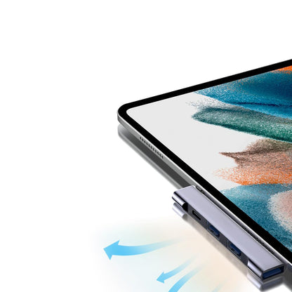 Hub USB-C Techsuit H12 ZenithDock, 4in1, Grigio