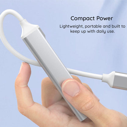 Hub USB-C Techsuit H18 PolarisBridge, 4in1, Grigio Bianco