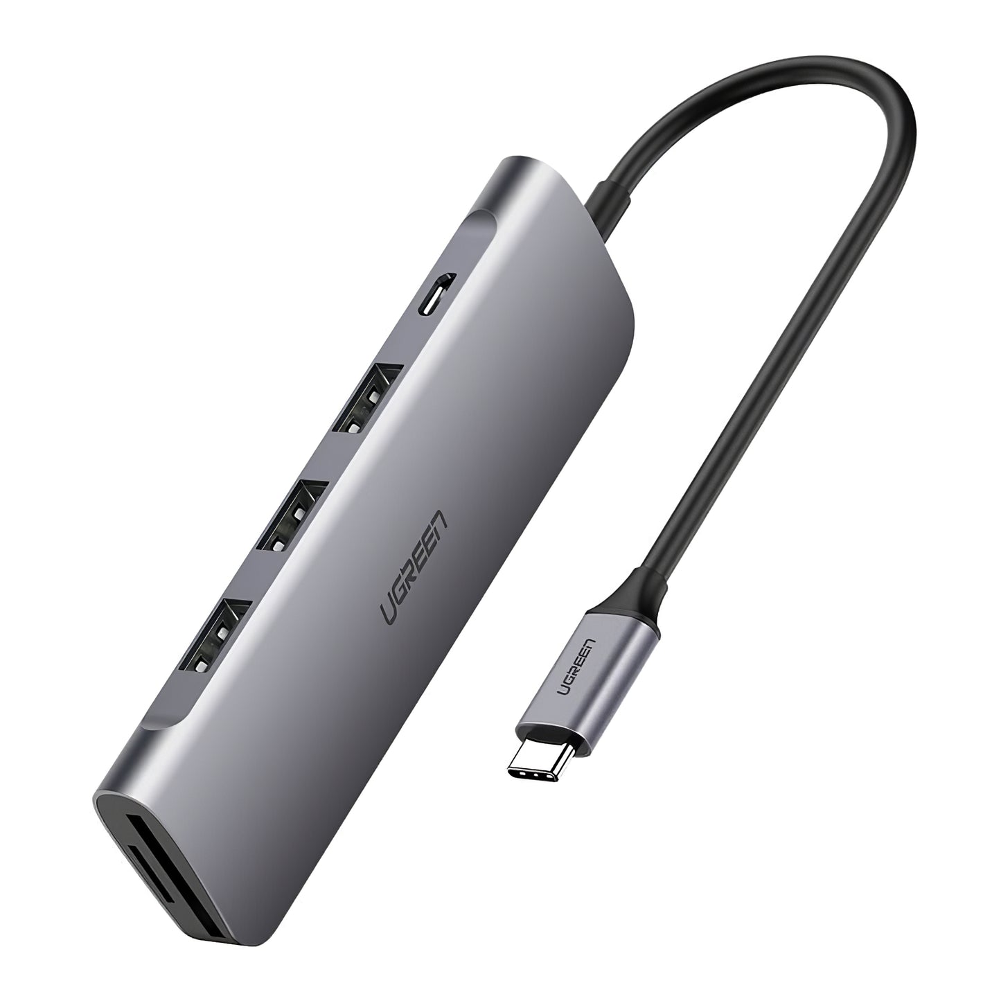 Hub USB-C UGREEN CM195, 2 x USB-A - 1 x USB-C - 1 x HDMI - 1 x SD - 1 x microSD, Grigio