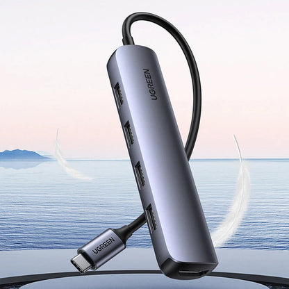Hub USB-C UGREEN CM417, 4 x USB-A 3.2 - 1 x HDMI, Grigio