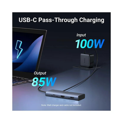 Hub USB-C UGREEN CM498 (45379), 2 x USB-A 3.2 - 3 x USB-C - 2 x HDMI, Grigio