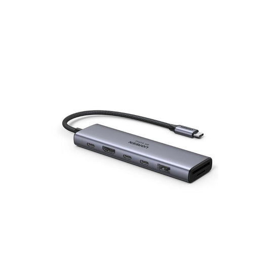 UGREEN CM511 USB-C Hub (45521), 1 x USB-A 3.2 - 3 x USB-C - 1 x HDMI - 1 x SD - 1 x microSD, Gray
