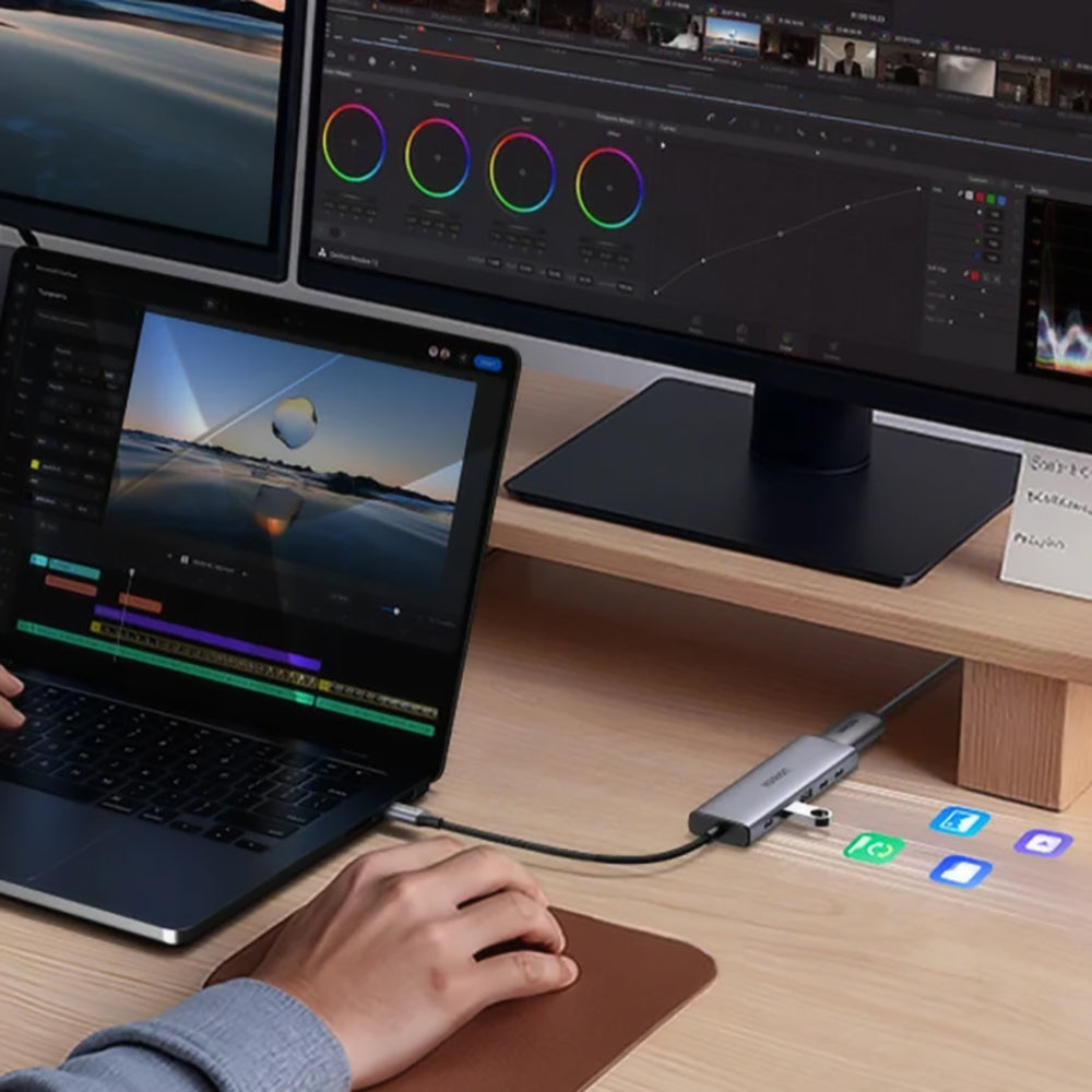 Hub USB-C UGREEN CM511 (75586), 6in1, Grigio