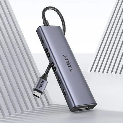 Hub USB-C UGREEN CM511 (75586), 6in1, Grigio