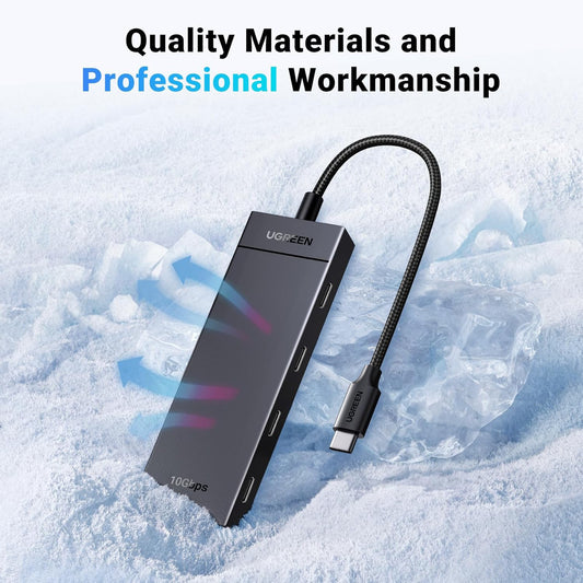 UGREEN CM806 USB-C Hub, 4 x USB-C, 0.5m, Black