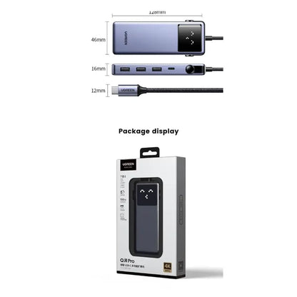 Hub USB-C UGREEN CM888 (45155) Uno, 6in1, Grigio