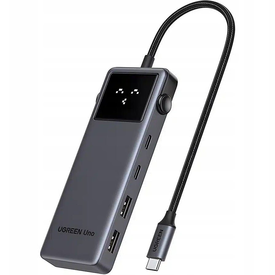 Hub USB-C UGREEN CM888 Uno, 2 x USB-A 3.2 - 3 x USB-C - 1 x HDMI, Grigio