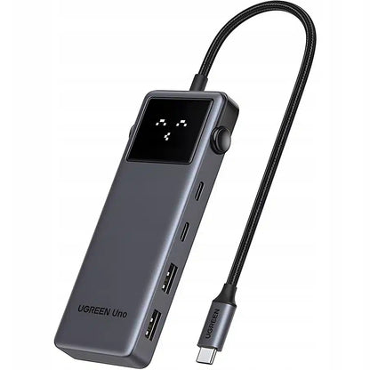 Hub USB-C UGREEN CM888 Uno, 2 x USB-A 3.2 - 3 x USB-C - 1 x HDMI, Grigio