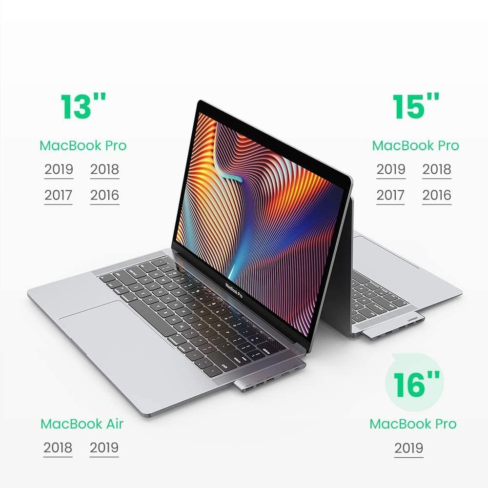 Hub USB-C UGREEN per Apple MacBook Pro / Air Series, 3 x USB-A 3.0 - 1 x USB-C - 1 x HDMI, Grigio