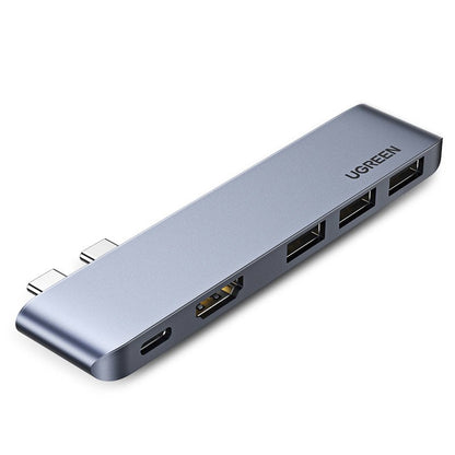 Hub USB-C UGREEN per Apple MacBook Pro / Air Series, 3 x USB-A 3.0 - 1 x USB-C - 1 x HDMI, Grigio
