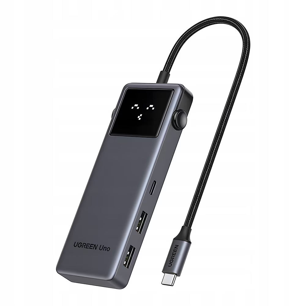 Hub USB-C UGREEN Uno (75179), 2 x USB-A - 2 x USB-C - 1 x HDMI - 1 x SD - 1 x microSD, Grigio