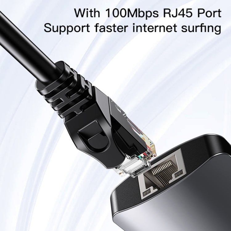 Hub USB-C Yesido HB15, 6in1, Grigio