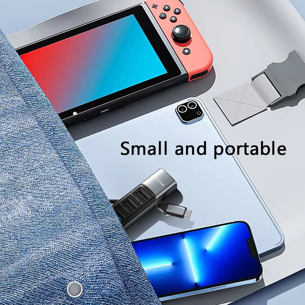 Hub USB-C Yesido HB24, 5in1, Grigio