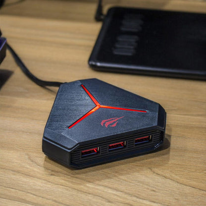 Hub USB HAVIT H95, 10in1, Nero