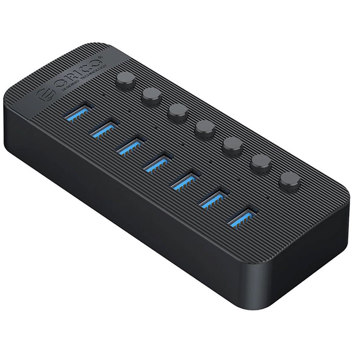 Hub USB Orico CT2U3-7AB, 7 x USB-A 3.0, Nero