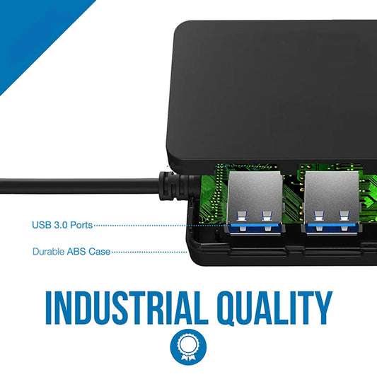 Hub USB Techsuit H15 QuantumNode, 4in1, Nero