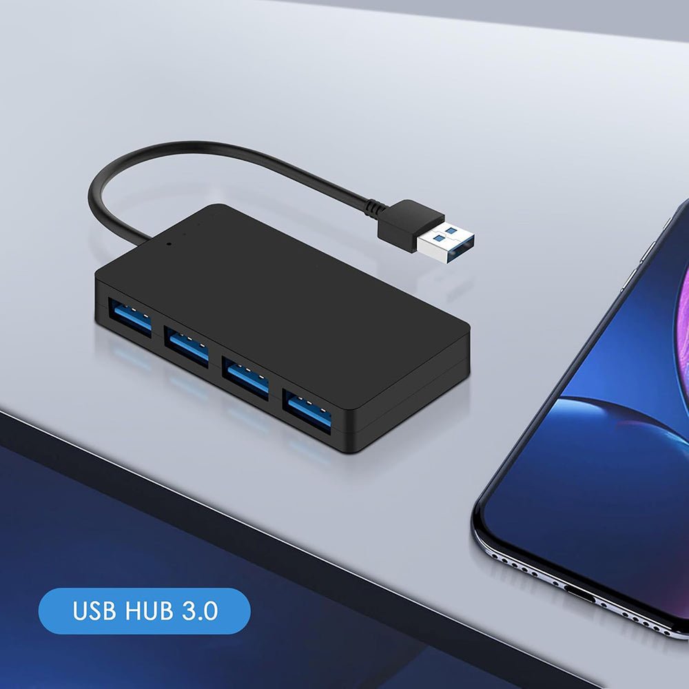 Hub USB Techsuit H15 QuantumNode, 4in1, Nero