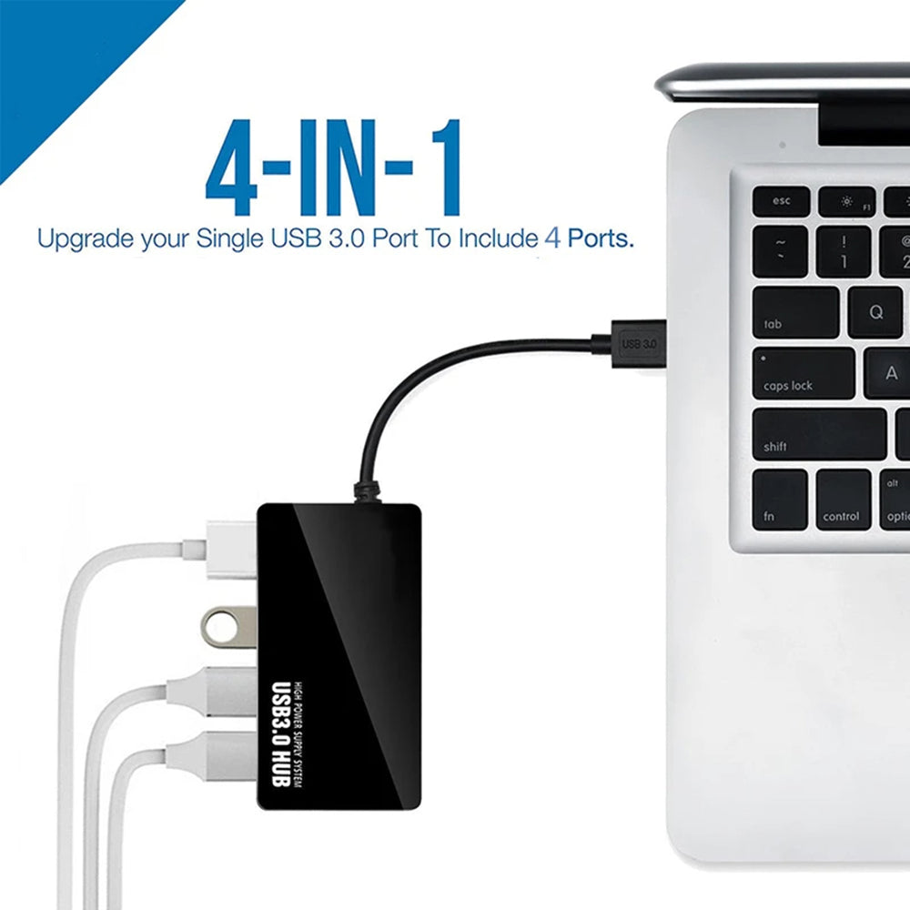 Hub USB Techsuit H15 QuantumNode, 4in1, Nero