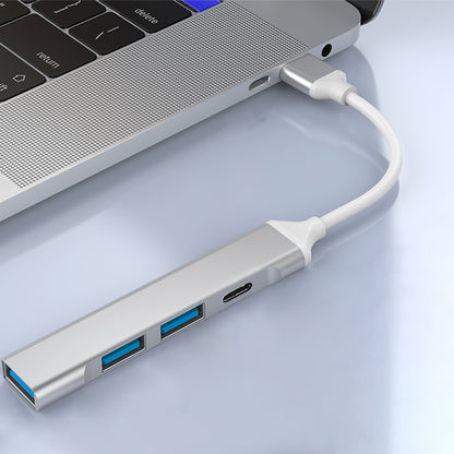 Techsuit H19 PolarisBridge USB Hub, 4in1, White Gray