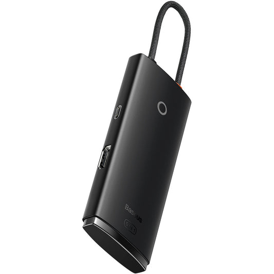 Hub USB-C Baseus Lite, 3 X USB-A 3.0 - USB-C - HDMI, Nero WKQX040001