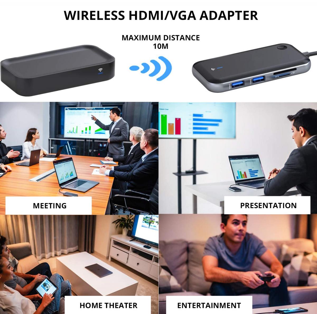 Hub USB-C SiGN, 1 x USB-C - 1 x HDMI - 1 x VGA - 1 x Jack da 3,5 mm, nero SN-TVBT01 SN-TVBT01