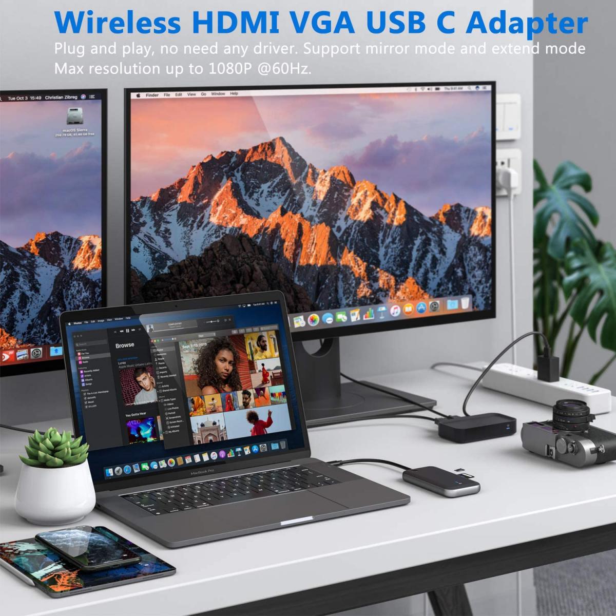 Hub USB-C SiGN, 1 x USB-C - 1 x HDMI - 1 x VGA - 1 x Jack da 3,5 mm, nero SN-TVBT01 SN-TVBT01