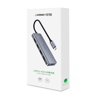 Hub USB-C UGREEN CM219, 4 x USB-A 3.0, grigio