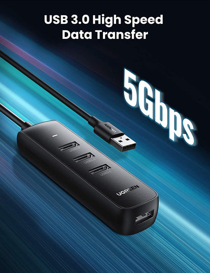Hub USB UGREEN CM416, 4 x USB-A 3.0, 1m, Nero
