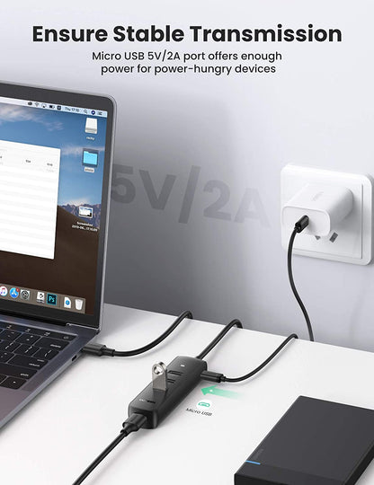 Hub USB UGREEN CM416, 4 x USB-A 3.0, 1m, Nero