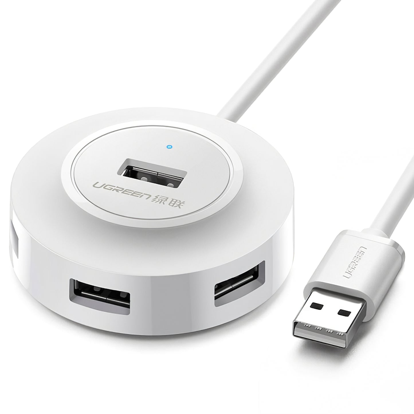 Hub USB UGREEN CR106, 4 x USB-A, 1m, Bianco