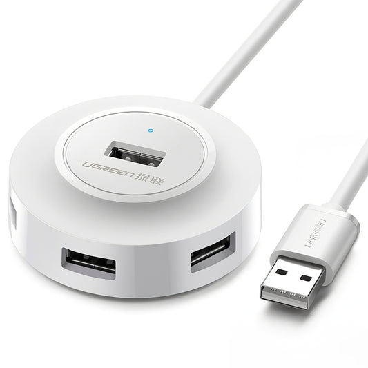 Hub USB UGREEN CR106, 4 x USB-A, 1m, Bianco