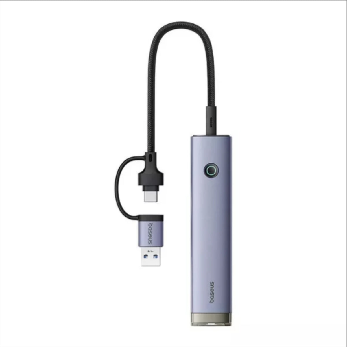 Hub USB / USB-C Baseus UltraJoy, 3 x USB-A 3.0 - 1 x USB-C - 1 x RJ45, Grigio B0005280B811-14