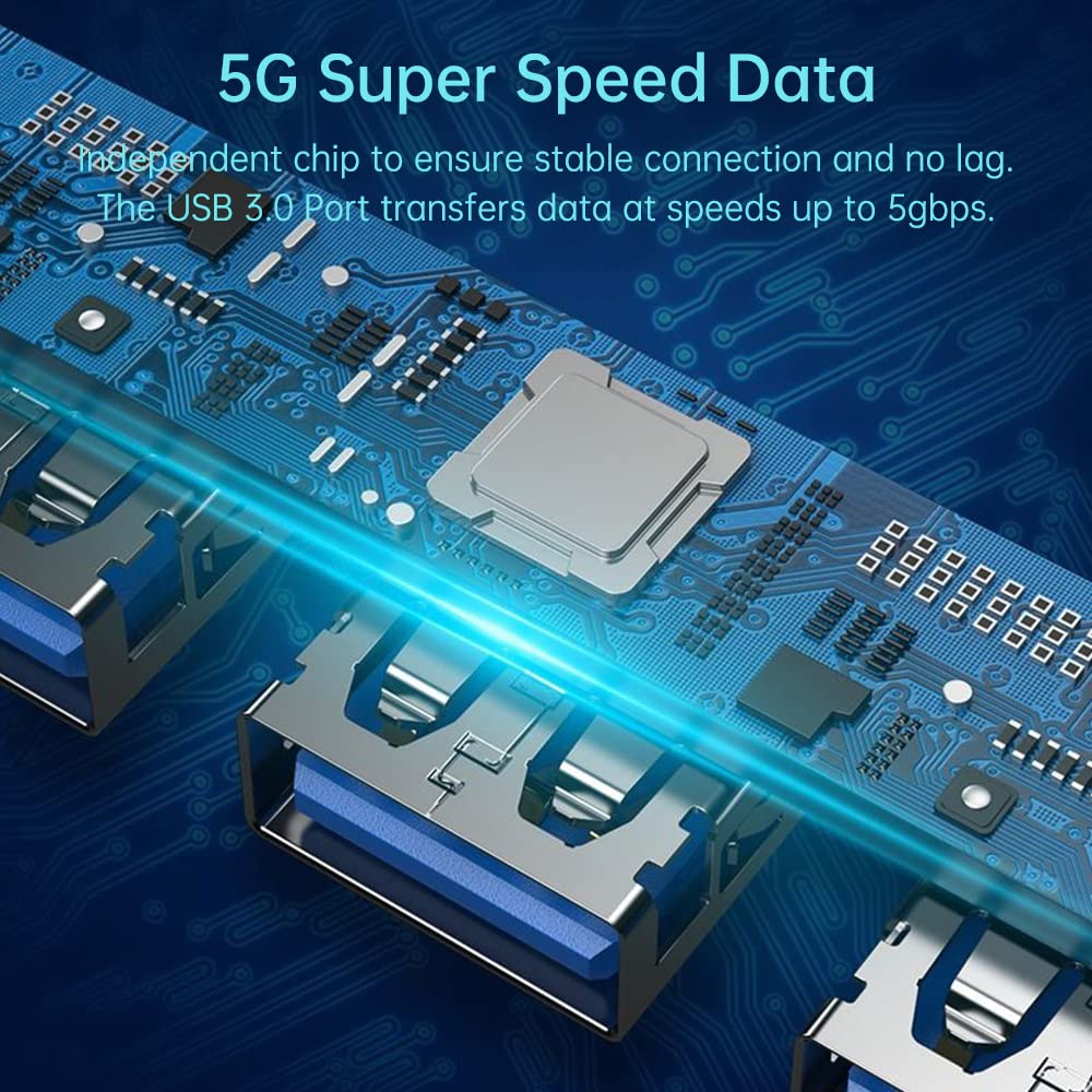 Hub USB / USB-C Techsuit H8 DataBridge, 4in1, Grigio