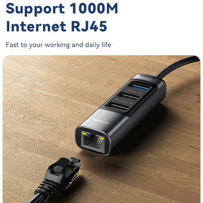 Hub USB / USB-C Yesido HB21, 5in1, Grigio