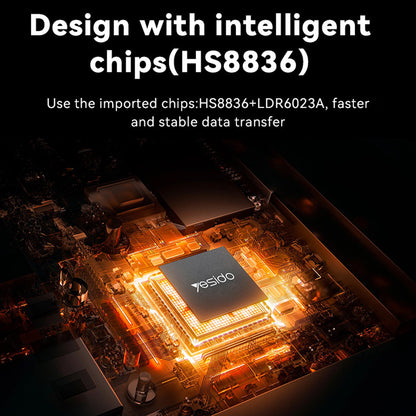 Hub USB / USB-C Yesido HB21, 5in1, Grigio