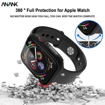 Custodia Anank Screen Guard per Apple Watch Series 7 41mm, Nera