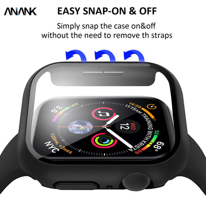 Custodia Anank Screen Guard per Apple Watch Series 7 45mm, Nera