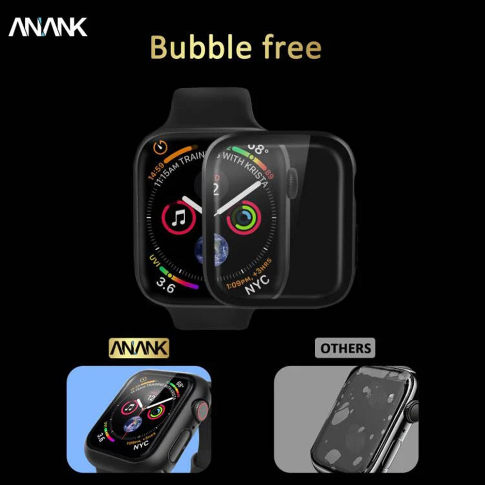 Custodia Anank Screen Guard per Apple Watch Series 7 45mm, Nera