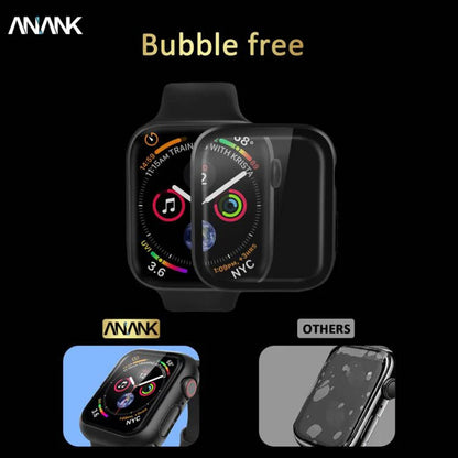 Custodia Anank Screen Guard per Apple Watch Series 7 45mm, Nera